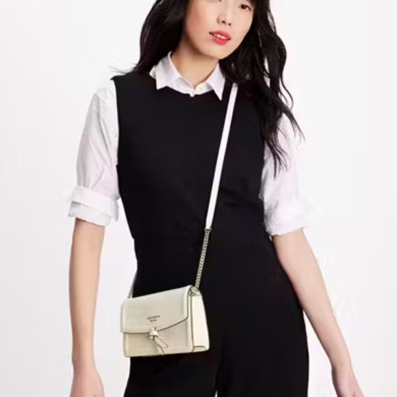 NWT ⭐Kate Spade Knott Croc-embossed Flap Crossbody Leather KD801⭐NWT & DUST BAG - Picture 9 of 17